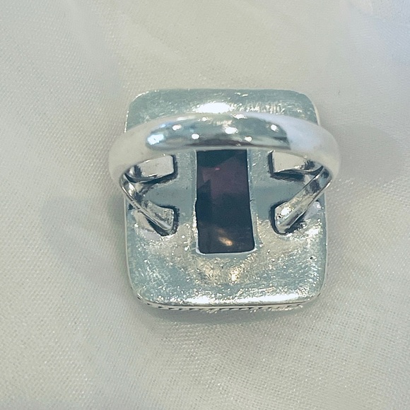 Amethyst Natural Gemstone Solid Sterling Ring